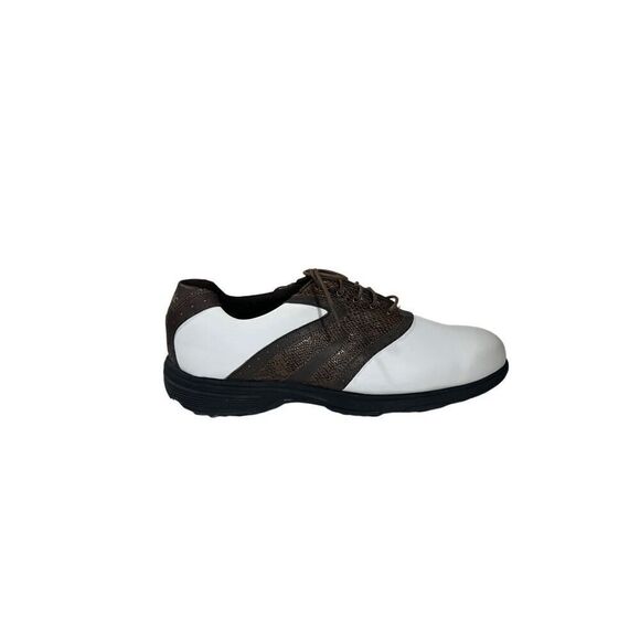 Etonic Men’s Golf Shoes White & Brown Saddle Style -  Size 13 - Picture 1 of 11